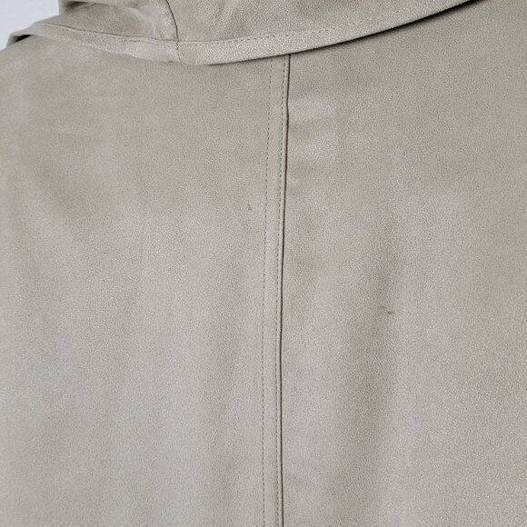 Chico's Beige Elongated Faux Suede Lagenlook Taylor Vest Open Front Size 2 Large - Picture 8 of 10